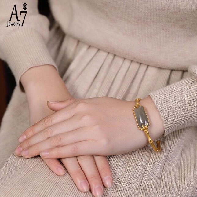 Vòng Tay Bạc 925 Đính Đá Kiểu Dáng Cổ Điển Thời Trang Cho Nữ