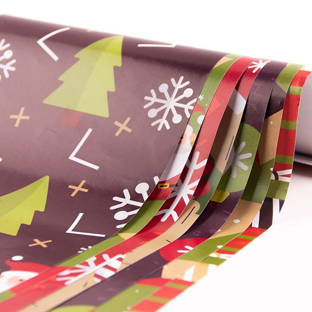Giấy Gói Quà Họa Tiết Hoa Tuyết / Ông Già Noel / Ông Già Noel Handmade Phong Cách Retro Năm Mới
