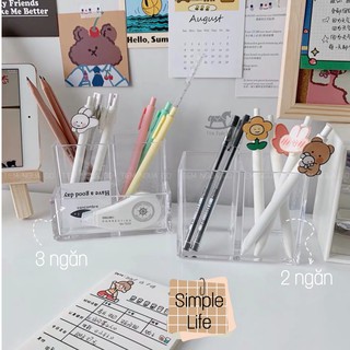 Hộp Cắm Bút Chât Liệu Acrylic Đựng Bút Và Dụng Cụ Văn Phòng Phòng Phẩm