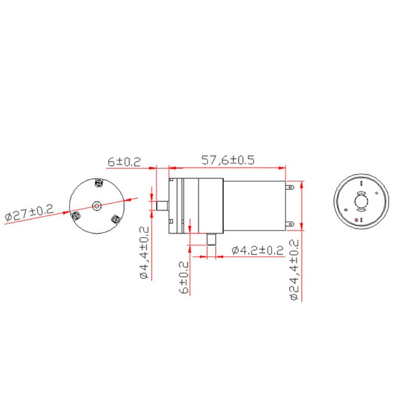 Bộ 2 Mô Tơ Bơm Khí Mini Dc 3v-6v 5v 370 Dành Cho Bể Cá