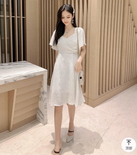Đầm váy bi rối trắng v2 (kèm hình thật)