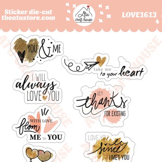 LOVE - Sticker die-cut - Sticker cắt rời - Nguyên liệu làm Scrapbook Handmade