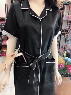 Đầm Pijama Lụa Ren