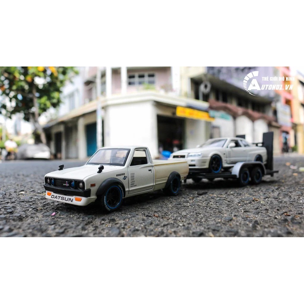 MÔ HÌNH XE NISSAN 73 PICKUP AND SKYLINE 34 MAISTO 1:24 1004