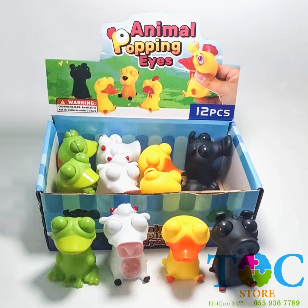 Đồ chơi xả stress SIÊU HÓT -  6 Chú cún buồn ngủ mắt lồi dễ thương tinh nghịch.