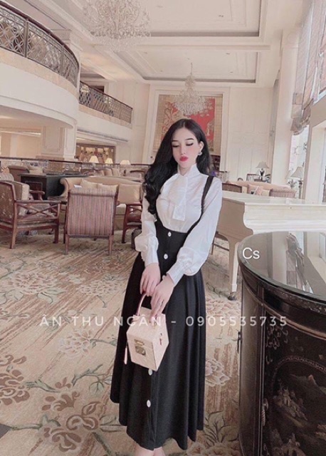 Set yếm dài áo so mi | BigBuy360 - bigbuy360.vn