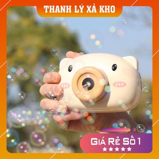 [XẢ KHO] Máy ảnh thổi bong bóng xà phòng tự động hình thú có nhạc cho trẻ em