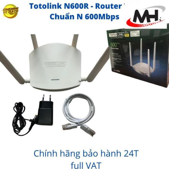 GIẢM 30% Bộ Phát WIFI Totolink N600R - Router Wifi Chuẩn N 600Mbps-Hàng chính hãng Full VAT