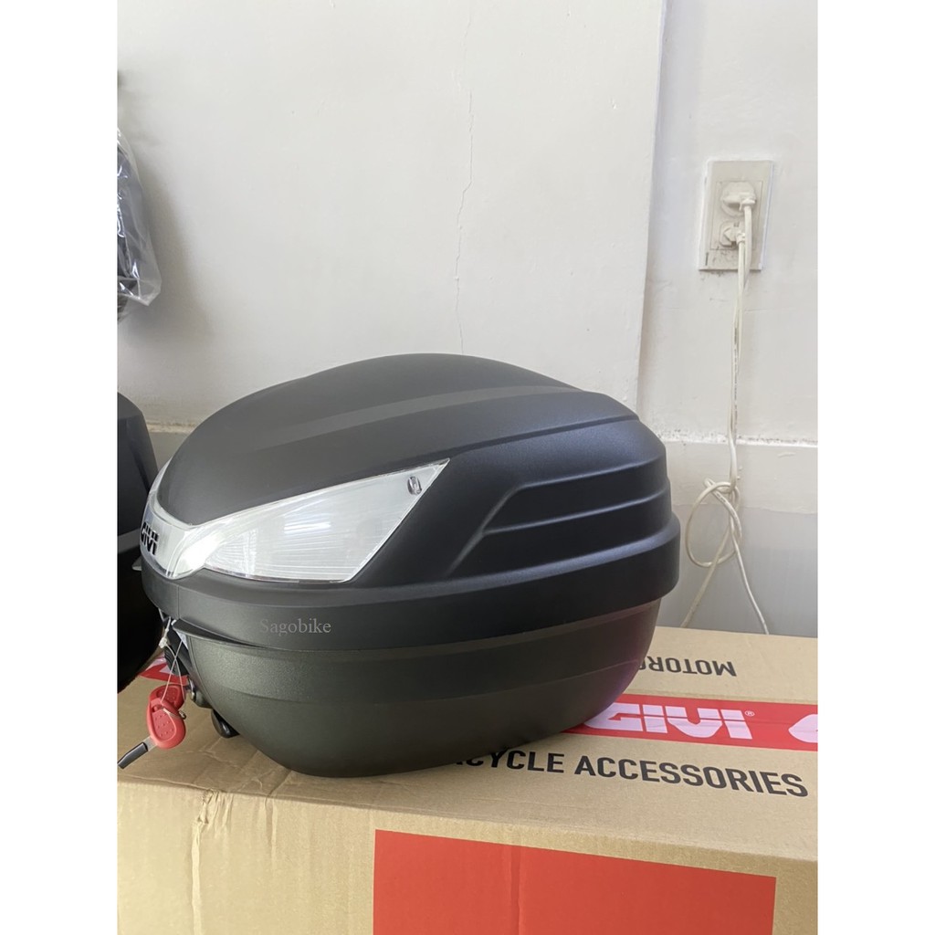 Thùng givi B27NT 27lit, thùng kèm đế đệm, bát gắn, mẫu givi cao cấp bảo hành 2 năm