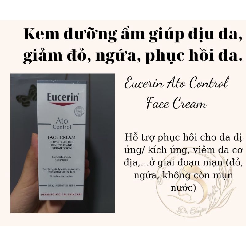 Kem dưỡng Eucerin ato control face care cream dành cho da kích ứng/dị ứng/vdcd ở giai đoạn khô, ngứa, đỏ