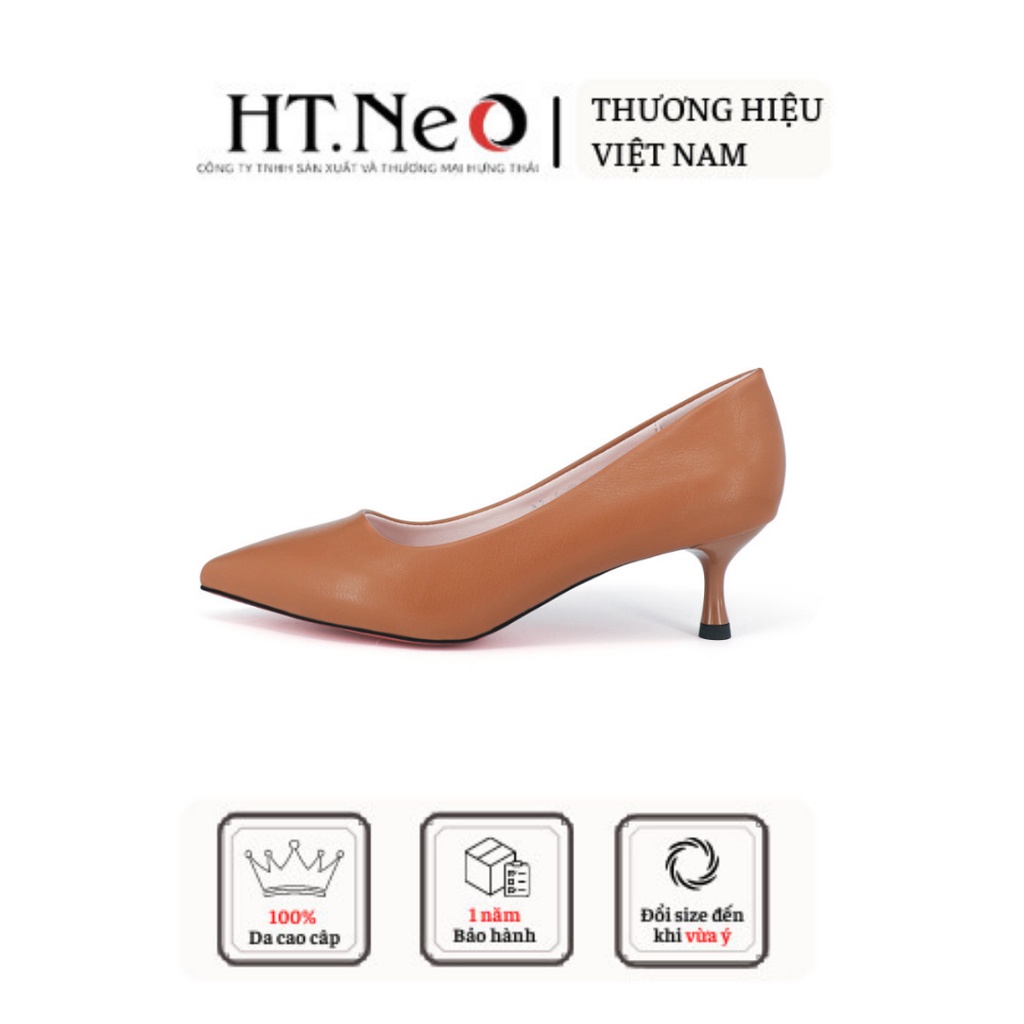 Giày cao gót mũi nhọn HT.NEO Thiết kế da cao cấp, đế cao 3cm, đường nét tinh tế CS235