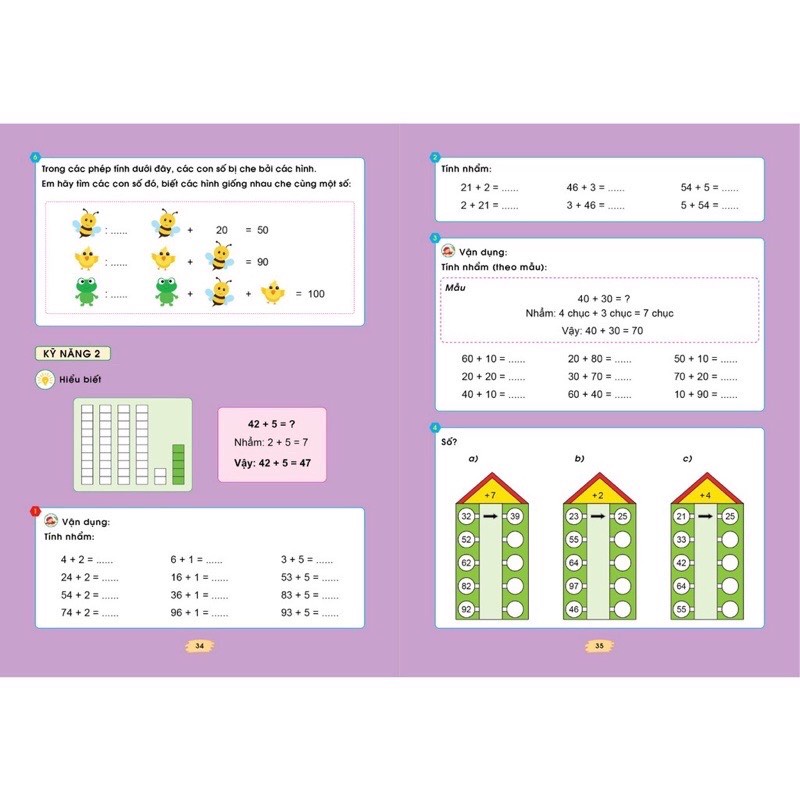Combo 2q tính nhanh, tính nhẩm rèn luyện IQ cho bé