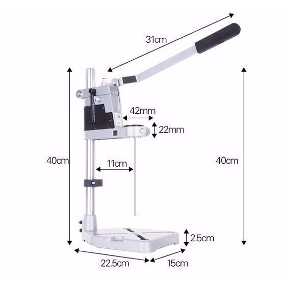 Đế kẹp máy khoan | Khung gắn máy khoan| Khung khoan bàn mini