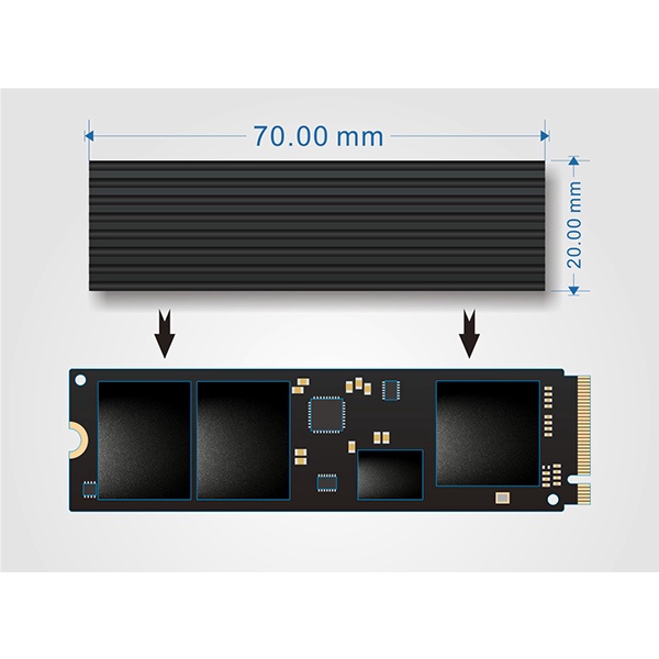 Bộ Đế Tản Nhiệt Cho SSD M.2 PCIe, M.2 Sata 2280