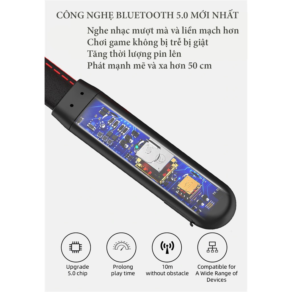 Tai nghe bluetooth 4.0 pin 15h ZAWA HBS 900 S ( vàng đồng)