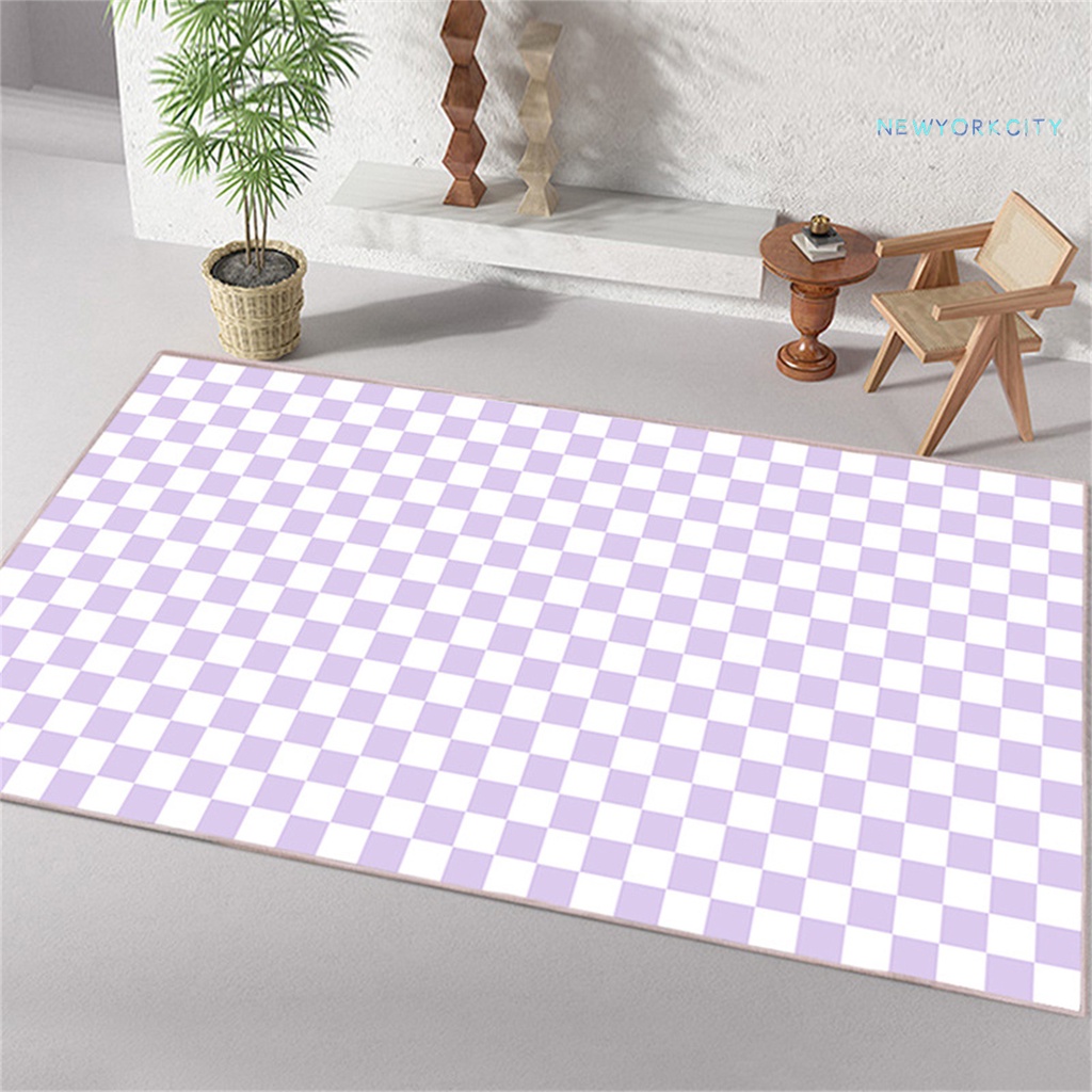 Thảm Polyester Dày Họa Tiết Bàn Cờ Vua Sáng Tạo Trang Trí Nhà Cửa