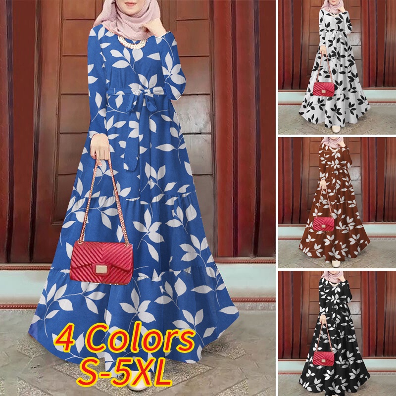 Zanzea Đầm Maxi Không Tay Có Túi Hở Lưng Tháo Rời Được In Họa Tiết Thời Trang Cho Nữ