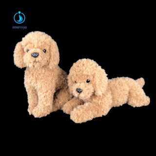 Đồ chơi nhồi bông mềm hình chú chó Poodle sống động trang trí ghế sofa