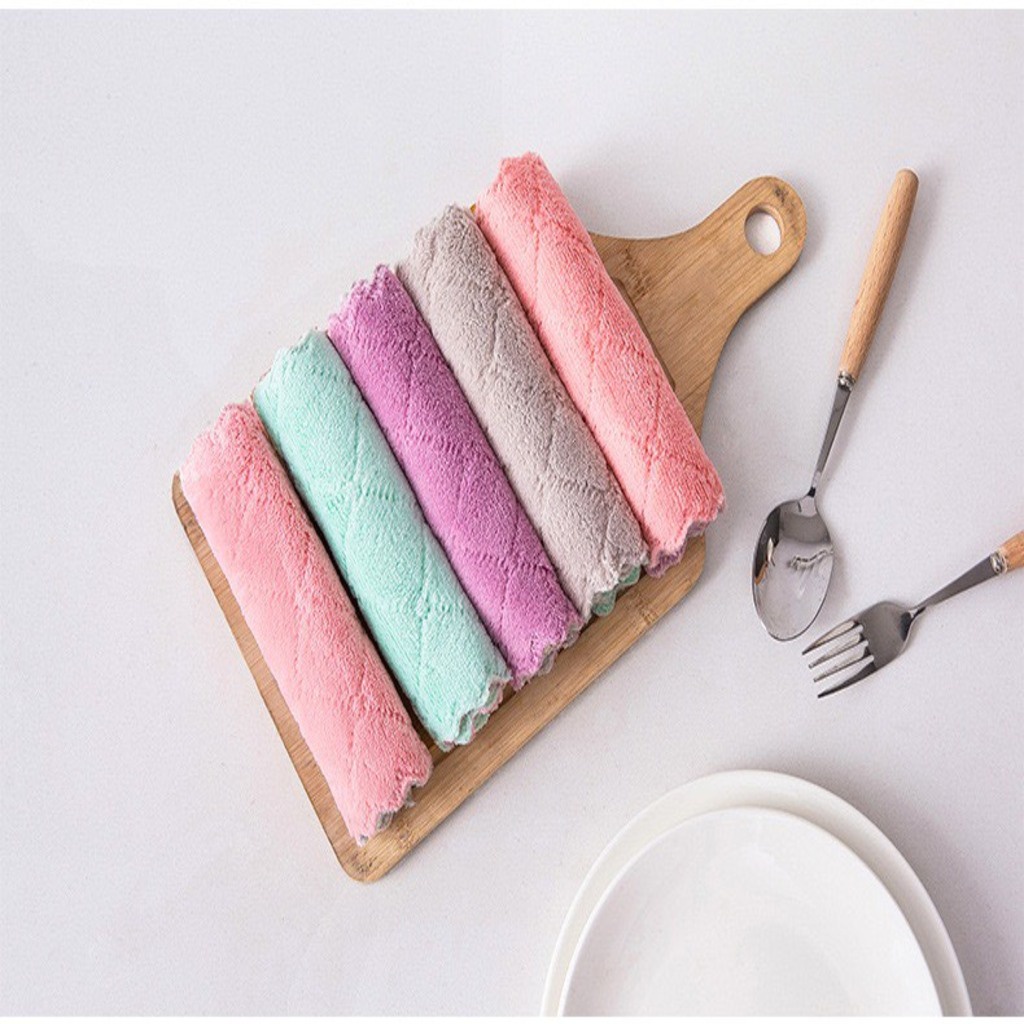 [Combo 3] Khăn Lau Bếp Đa Năng CozyBin 2 mặt siêu thấm kích thước 14xmx21cm mềm mịn kháng khuẩn KLB02