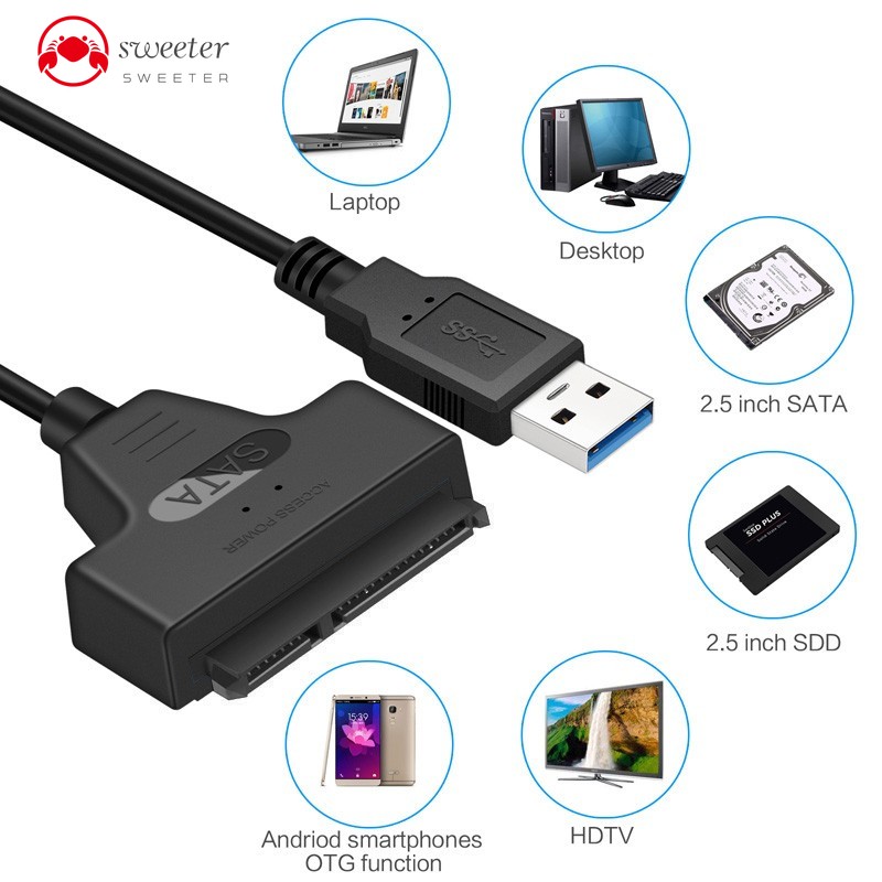 sweeter Dây Cáp Chuyển Đổi Dữ Liệu Sataiii 3.0 Sang Sata 2.5 Inch | BigBuy360 - bigbuy360.vn