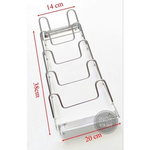 INOX 304 GIÁ TREO VUNG XOONG, NẮP NỒI GẮN TƯỜNG INOX DẦY DẶN, CHẮC CHẮN TẶNG KÈM VÍT NỞ