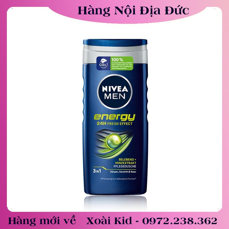 [auth] Nivea Men Đức-  Sữa Tắm, Dầu Gội Nam – Nội địa Đức [Hot]