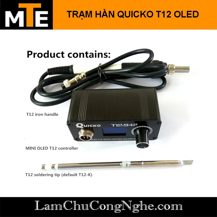 Trạm hàn T12 Quicko T12-942 hiển thị OLED 24V BẢN QUỐC TẾ