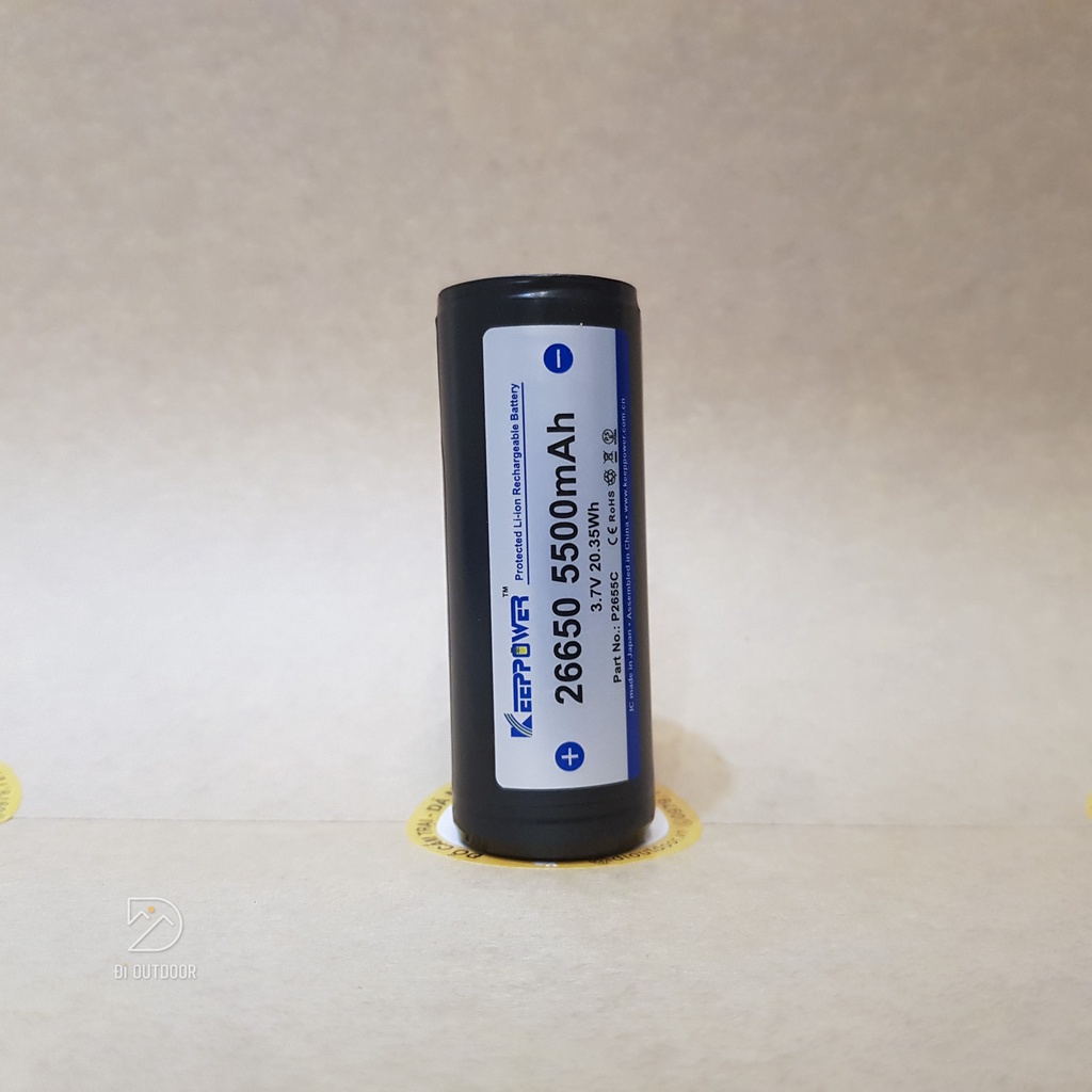Pin 26650 KeepPower 5200mAh 3.7V Pin sạc cao cấp
