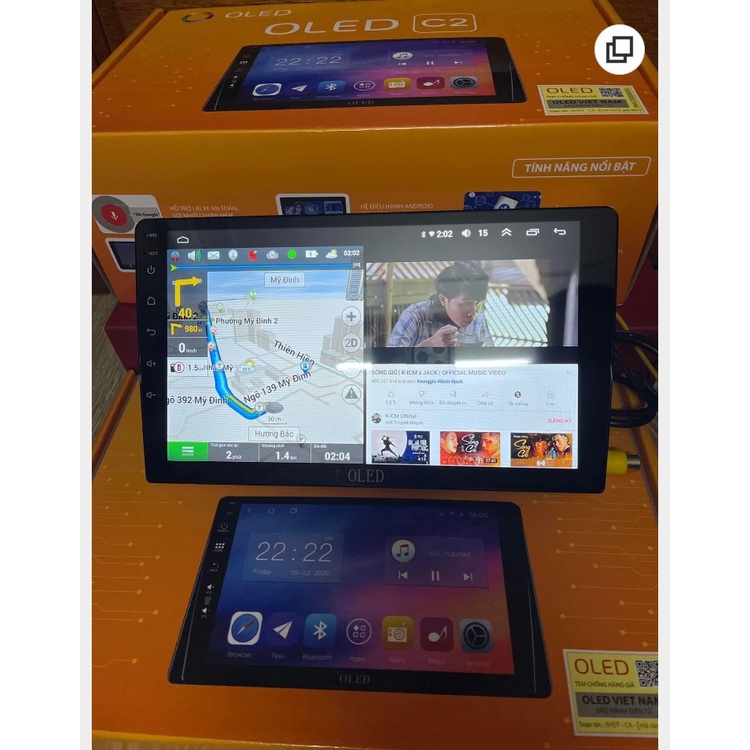 Màn Hình Android OLED C2 New Chip 8X có quạt tản nhiệt Theo Xe Mazda 3 2010 - 2014, 9 inch kèm dưỡng và jack nguồn zin