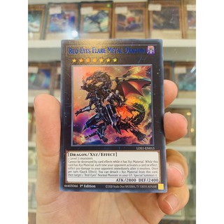 Thẻ Bài Lẻ YugiOh! Mã LDS1-EN015 - Red-Eyes Flare Metal Dragon - Ultra Rare (Blue) - 1st Edition