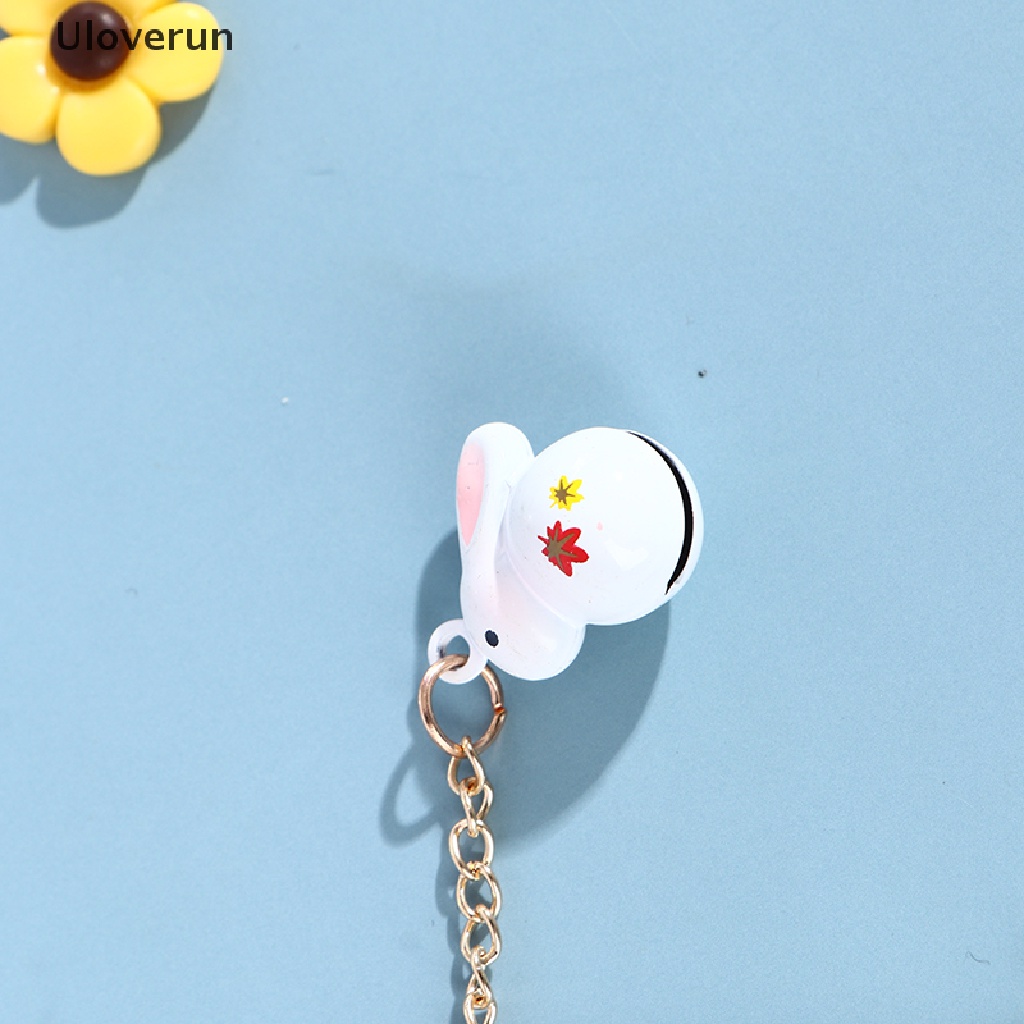 Uloverun Phụ Kiện Móc Khóa Điện Thoại Hình Thỏ / Heo / Mèo / Hoa Anh Đào May Mắn