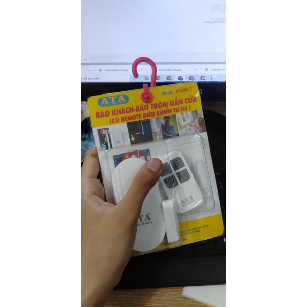 BÁO KHÁCH BÁO TRỘM GẮN CỬA ( CÓ REMOTE ĐIỀU KHIỂN TỪ XA ) ATA -228CT