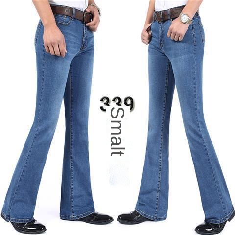 Quần jean ống loe lưng cao co giãn phong cách mới cho nam