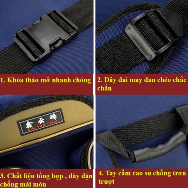 Sale hot -  Túi Đựng Cần và phụ kiện , Balo dung tích lớn đựng ghế câu đài , Túi đựng rọng câu Xinyunfeng cao cấp TDC-11
