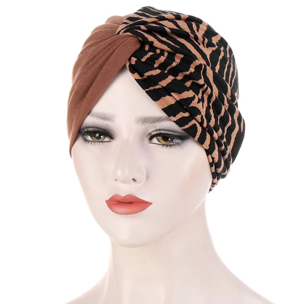 Mũ turban thắt nút co giãn họa tiết hoa nhiều màu thời trang cho nữ