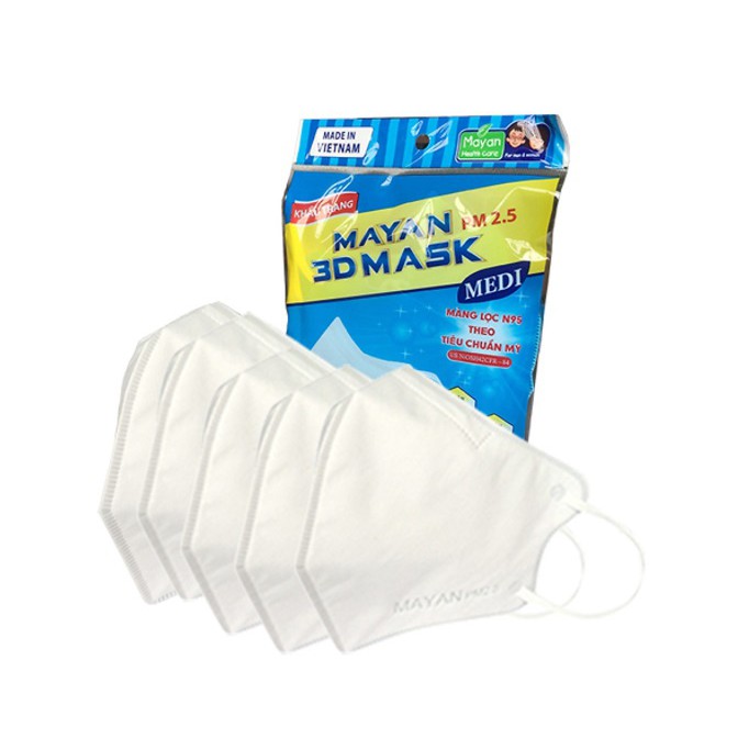 Gói 5 khẩu trang MAYAN CARE cho trẻ em / người lớn (màu ngẫu nhiên)