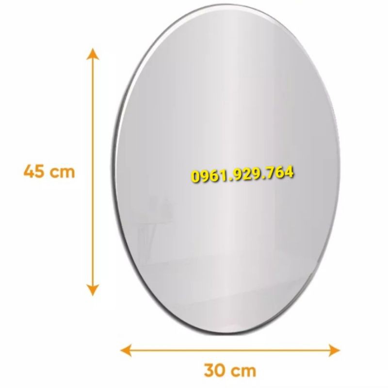 GƯƠNG TREO TƯỜNG NHÀ TẮM KT NGANG 30* CAO 45cm Oval