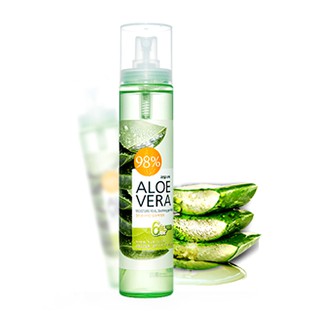 Xịt khoáng dưỡng da lô hội Hàn Quốc Welcos aloevera moisture real soothing gel mist 125ml