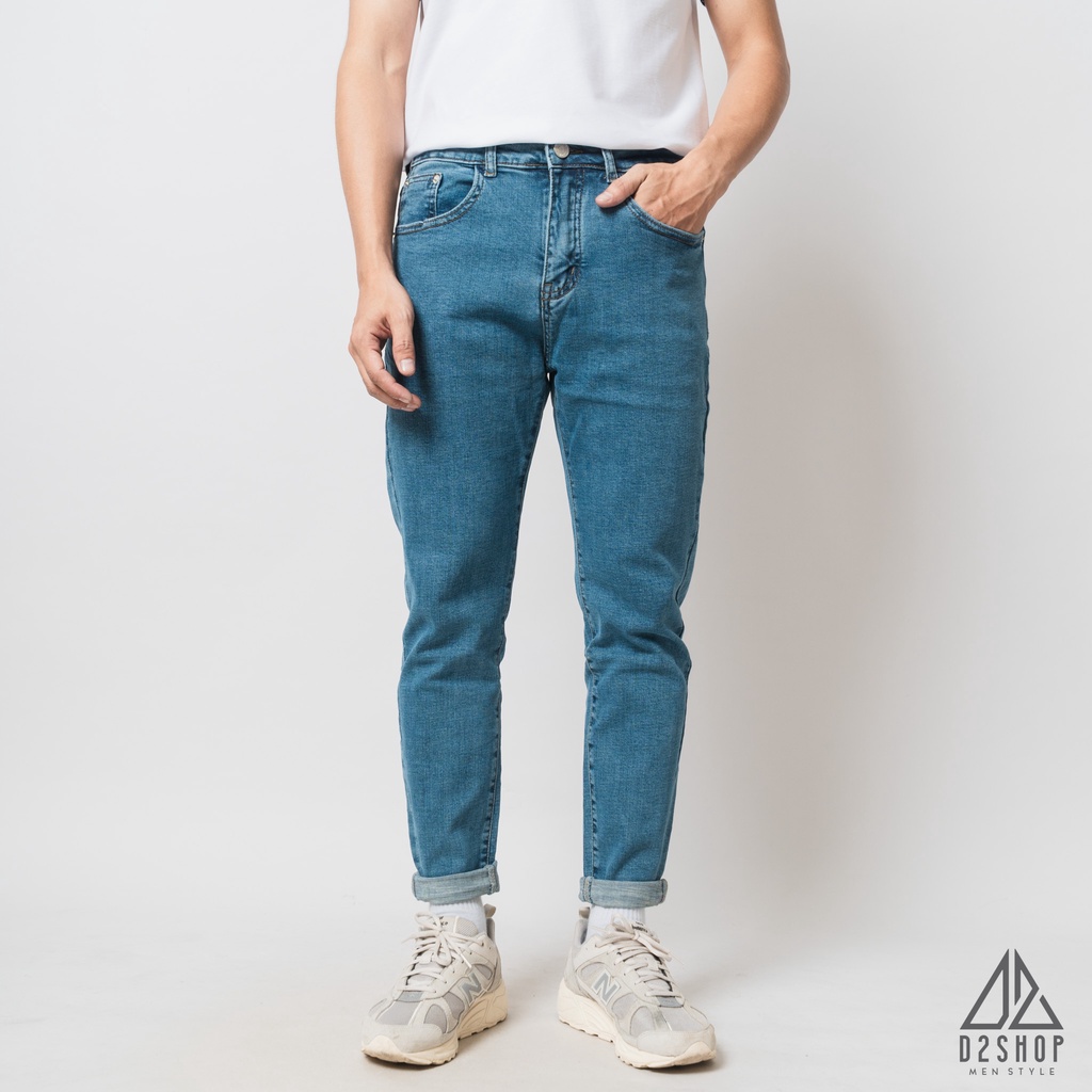 Quần jean nam D2shop, quần skinny jean nam, màu xanh [J-3007]