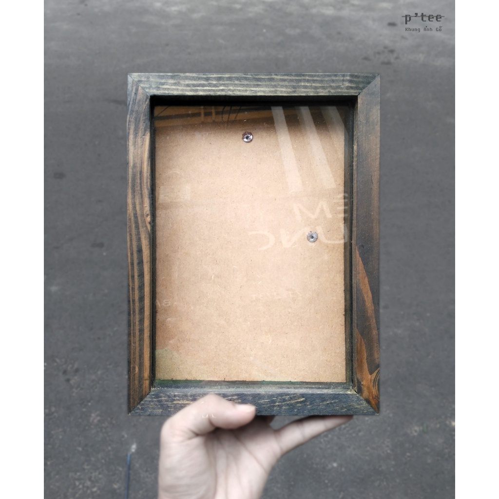 Khung ảnh 13x18 Hộp B1 - Khung hình gỗ thông mặt kính - Khung ảnh đẹp handmade - Picture Frames Tiệm Khung PT