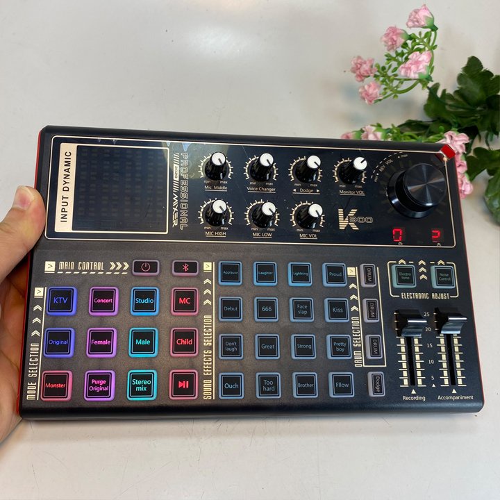 Sound Card Livestream K300 bản Mới Nhất Đẹp Nhất, Âm Thanh Đỉnh, Kết Nối Bluetooth