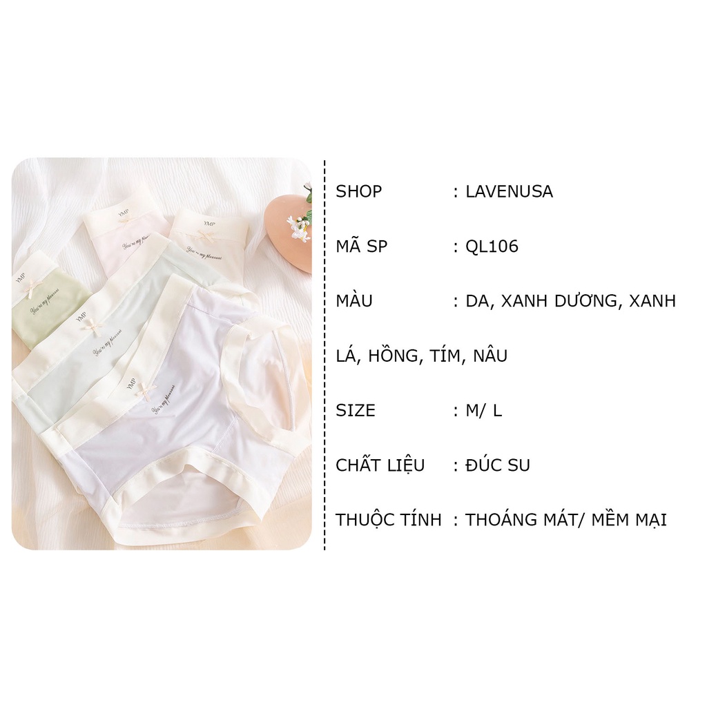 Quần lót nữ đúc su cạp vừa đính nơ siêu mỏng mềm mượt quyến rũ LAVENUSA QL106