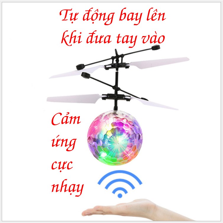 [Đồ chơi trẻ em] Bóng bay trực thăng cảm ứng có đèn Led