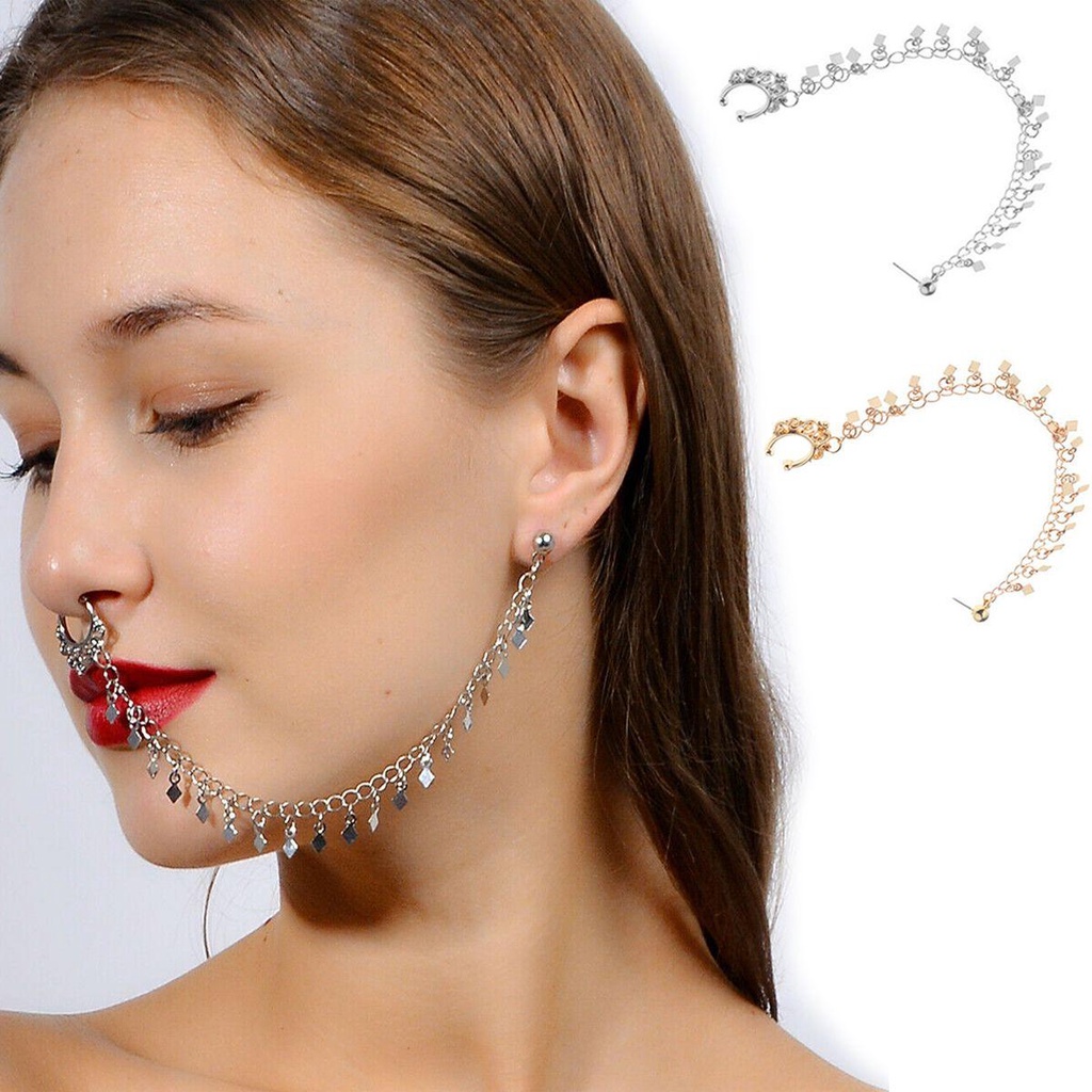 Vòng Septum Giả LAYOR1|Khuyên Tai Dạng Mắc Xích Không Xỏ Lỗ