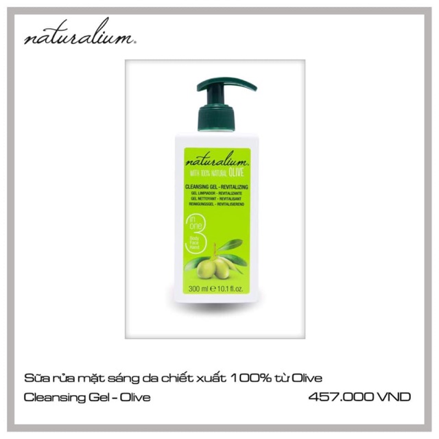 Sữa rửa mặt naturalium olive