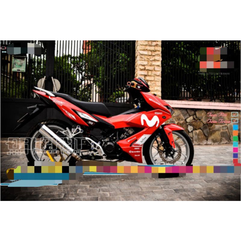 tem rời winner x đỏ movistar - decal ruby