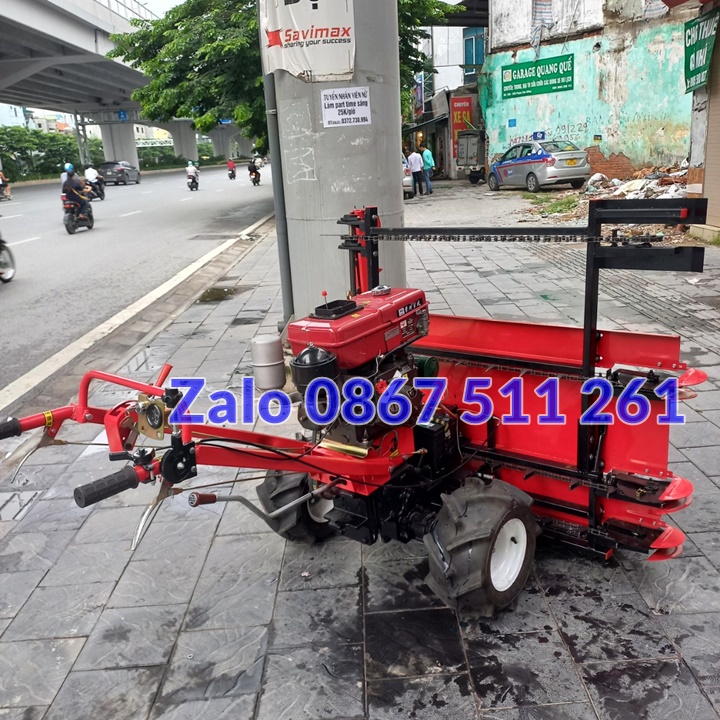 Máy gặt lúa xếp dãy, máy cắt cỏ voi