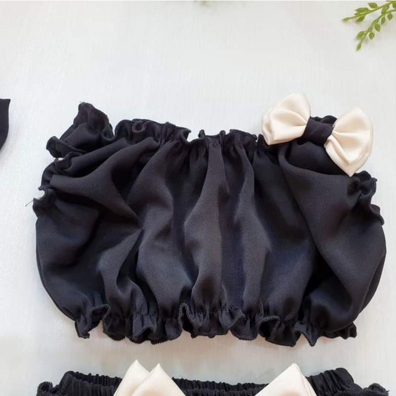Set croptop+quần chip bé gái siêu xinh kèm turban