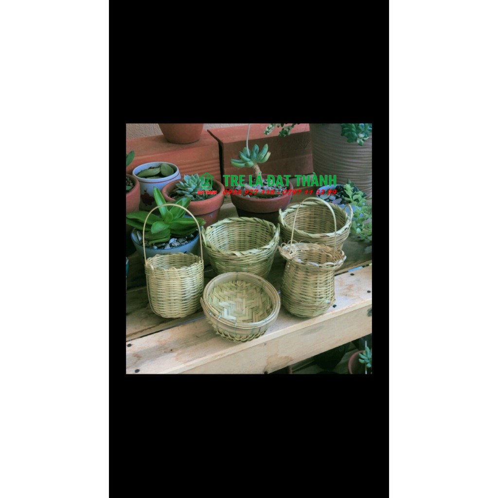 Giỏ mây tre, cần xé nhí  - Phụ kiện trang trí, chụp hình