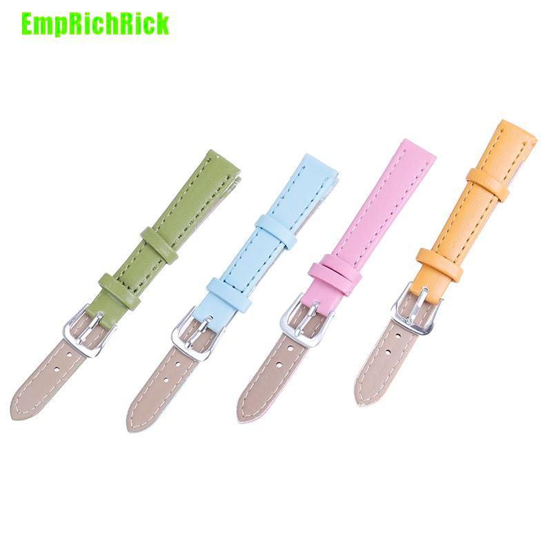 Dây Đeo Đồng Hồ Emprichrick 12mm Bằng Da Pu Màu Trơn